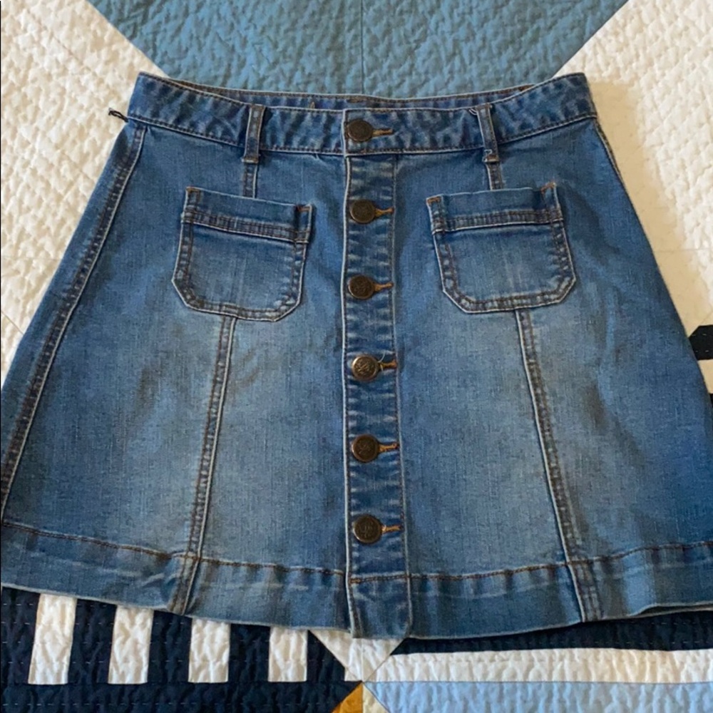 Denim Button up Skirt